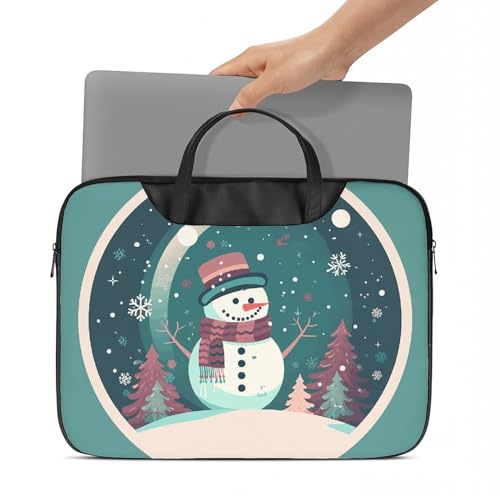 Cartoon Cute Snowman Maletín para Laptop 17 Pulgadas miniatura 6