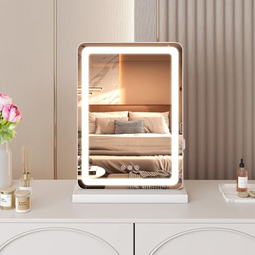 Espejo de maquillaje rectangular LED Sweetcrispy 18x13 pulgadas miniatura 5
