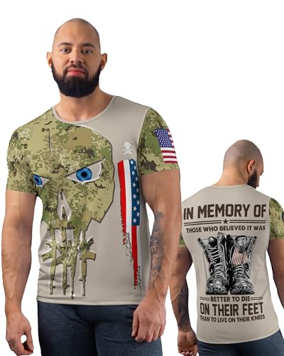 T-shirt Marine Américain camouflage US07 de Noël humoristique en taille L