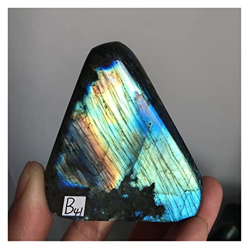 Quartz labradorite véritable 185g éclat bleu d'exception pour décoration raffinée