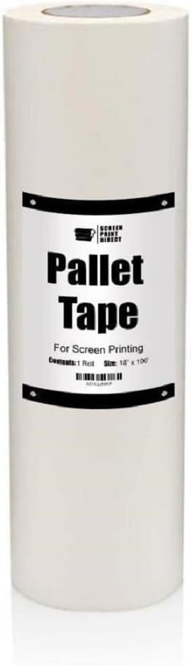 Ecotex® Screen Printing Pallet Tape (18" x 100') - Heavy Duty Platen Tape for Screen Printing Platens, Masking Tape Protects Screen Printing Surfaces from Inks - Clean Removal to Extend Pallet Life