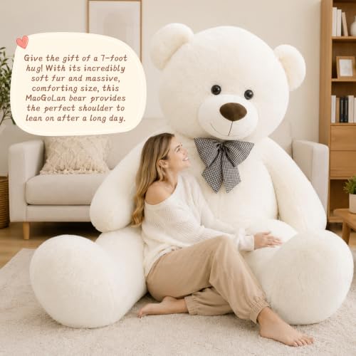 Image of MaoGoLan Large Teddy Bear 7 Feet, Oversized Plush Stuffed Animal, Beige