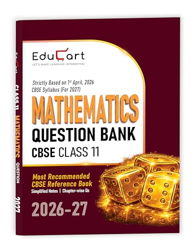 Image of Educart CBSE Class 11 Mathematics Question Bank 2026-27 | Based on 2027 Syllabus | Chapter-wise PYQs, MCQs, Case-Based Qs, Assertion Reason, Competency-Based & Notes