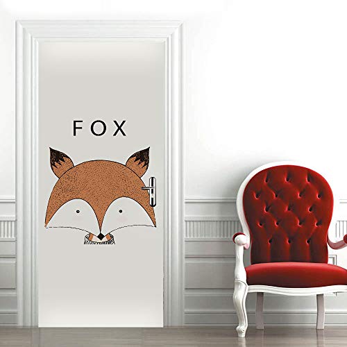 Sticker de porte renard pour créer un cocon doux en chambre d'enfant