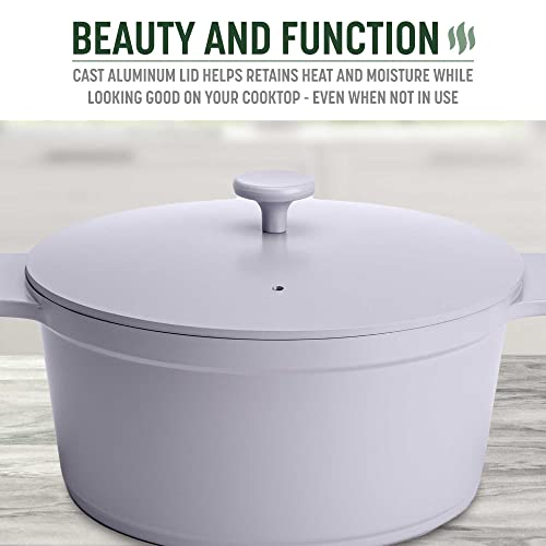 Image of Goodful All-In-One Pot, Multilayer Nonstick, High Performance Cast Dutch Oven With Matching Lid, Roasting Rack And Turner, Made Without PFOA, Dishwasher Safe Cookware, 4.7-Quart, Lilac Frost