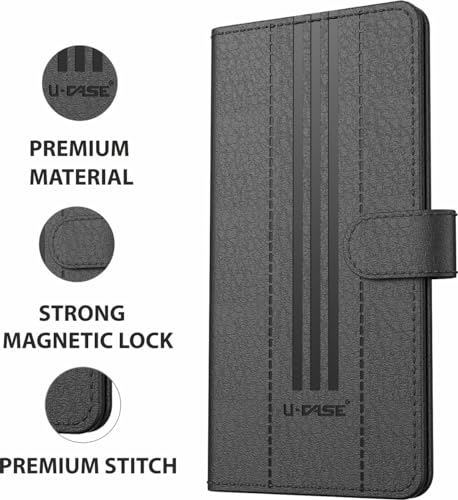 Image of U-Case Compatible with Oppo A18 4G / Oppo A38 4G Flip Cover | Leather Finish | Inside Pockets & Inbuilt Stand | Shockproof Wallet Style Magnetic Closure Back Cover Case