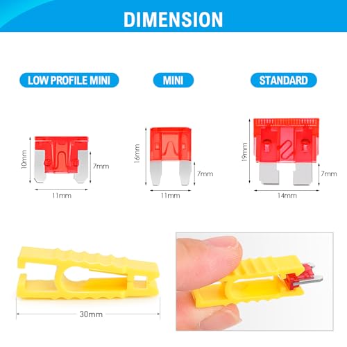 Image of Nilight 306Pcs Automotive Blade Fuse Kit Standard Mini Low Profile | Fuse Assortment with Fuse Puller and Circuit Tester 2A 5A 7.5A 10A 15A 20A 25A 30A 35A Replacement for Cars Trucks SUVs RVs