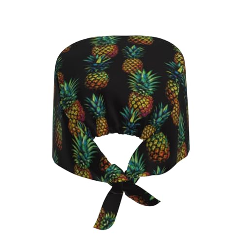 Image of Working Cap Scrub Cap with Sweatband Adjustable Unisex Women Tie Back Hat Nurse Surgical Caps