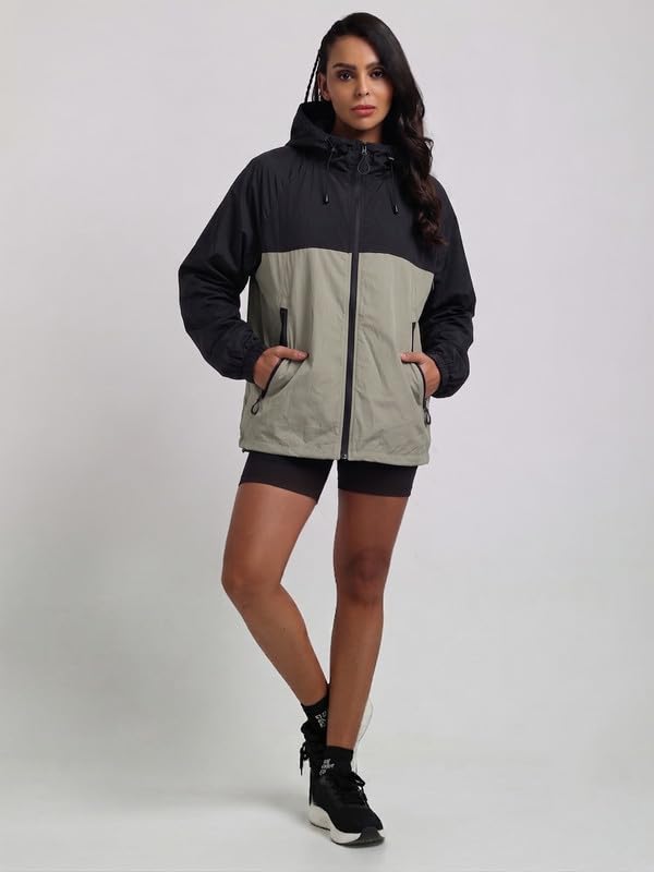 Image of CHKOKKO Sunscreen Jacket For Women With Hood Upf 50+ UV Tan Sun Protection | Wind Proof Lightweight Breathable Quick-dry Water-repellent Fabric | For Gym Sports Running Biking And Dailywear