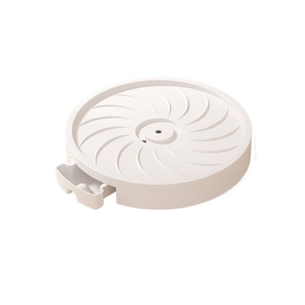 Untersetzer für Blumentöpfe Universal Stille Unsichtbare Rad Blumentopf Mobile Tablett Outdoor Balkon Kunststoff Anlage Stehen(White,M)