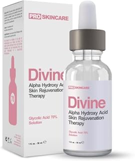 Glycolic Acid 70% Professional Chemical Peel - Intense Alpha Hydroxy Acid Skin Peel For Acne Scarring, Wrinkles, Fine Lines and Brown Spots. 1 fl oz