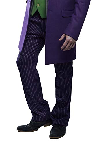 DC Comics The Joker Pants for Men, Includes Purple Pinstripe Pants for Comic Con Cosplay, Halloween, & Dress-Up