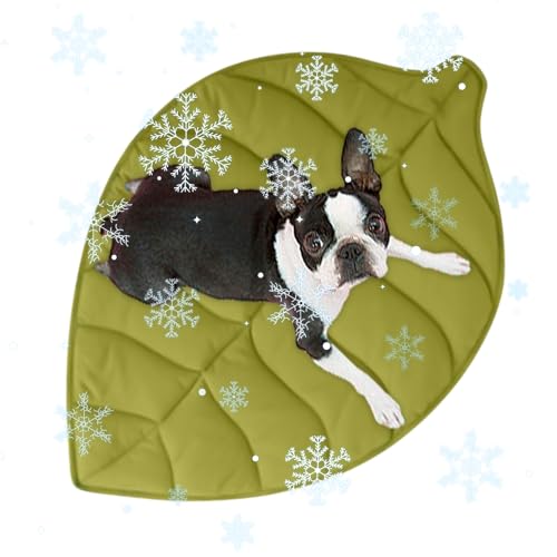 Almohadilla Refrigerante Para Perros - Colchoneta Refrescante para Gatos - Alfombrilla Antideslizante Lavable con Manta de Hojas para Transportín Coche Playa Piscina Camping Interior