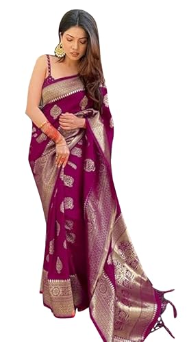 Sari Kanjivaram de luxe en jacquard Banarasi pour grandes fêtes
