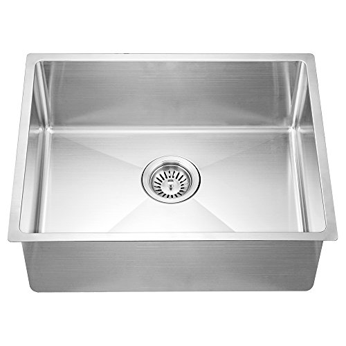 Dawn Sru201609 Undermount Small Corner Radius Single Bowl Sink, Polished Satin #TOP21