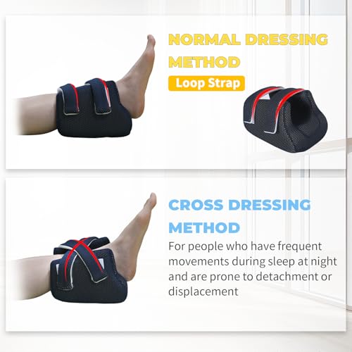 Heel Protector Cushion Foot Pillow Remove Pressure, A Heel Protection Foot Wedge Pillow to Relief Pressure from Sores and Ulcers