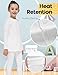 Subuteay Thermal Tops for Kids Fleece Lined Girls Undershirts White L