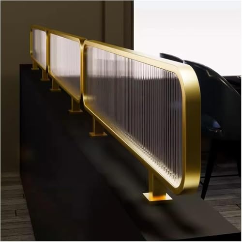 Panel de cristal a rayas para restaurantes – Particiones decorativas de valla baja (30 x 120 cm) – Ideal para zonas de comedor, separadores de espacios eficaces