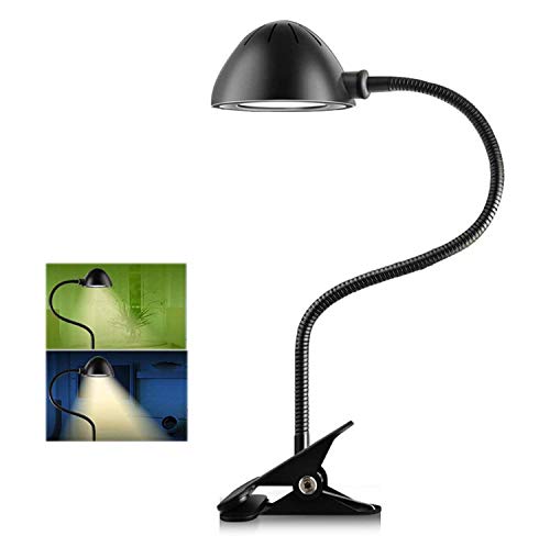 Eplze LED Bureau Lampe Dimmable Agrafe sur Livre en Train de Lire Lumière - Noir