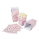 Relaxdays Popcorntüten, 60er Set, gestreift, Retro-Optik, Kino, Filmabend Zubehör, Pappe, Popcornbehälter, rot/weiß
