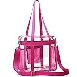 Praktische Seitentaschen und Innentasche: Diese klare Stadiontasche verfügt über eine Innentasche. Option 1 ist praktisch zum Verpacken von Schlüsseln / Karten. Option 2 besteht darin, den Bildschirm des Mobiltelefons separat vor Kratzern zu schützen. Für die Seitentasche können Sie eine Wasserflasche oder einen Regenschirm hineinstellen.