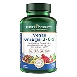 100% VEGAN OMEGA FATTY ACIDS – 500 mg of Omega-3, 180 mg of Omega-6, and 680 mg of Omega-9 from non-GMO plant and seed sources. ADVANCED 5-IN-1 VEGETARIAN OMEGA MATRIX – Combines the nutritional power of Flaxseed Oil, Olive Oil, Borage Oil, Pomegrana...