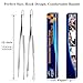 JETKONG 2 Pcs 12-Inch Kitchen Tweezers Fine Tweezer Tongs, Extra-Long Stainless Steel Cooking Tweezers (Silver)