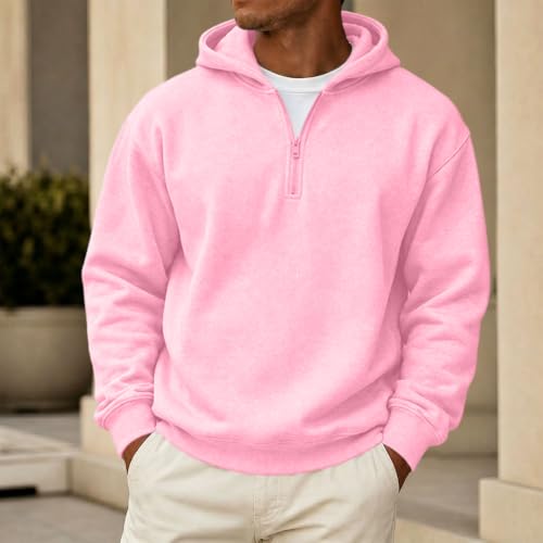 Men's Zip Up Hoodies 1/4 Zip Big and Tall Fleece Classic Oversized Hoodie - image 2