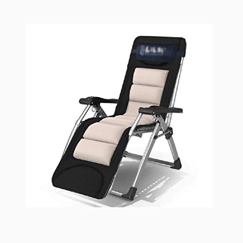 GJZM Folding Reclining Chair Camping Recliner, Portable Folding Chair for Indoor Nap Lazy Leisure Chair Outdoor Travel Beach Garden Oblique Chair,C,95x96x15cm