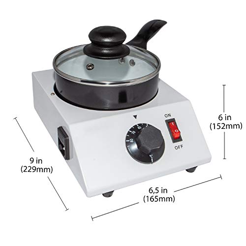 NicoPower Chocolate Melting Pot | Hot Pot for Chocolate Fondue | 2.2 lb (1.2 kilo) | Electric Food Warmer | 110V (Single Pot)
