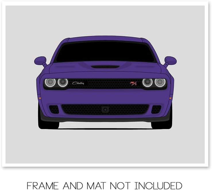 Miniatura 2 de Póster hecho a mano compatible con Dodge Challenger RT Widebody (2015-2021), impresión satinada de 8 x 10 pulgadas (sin marco)