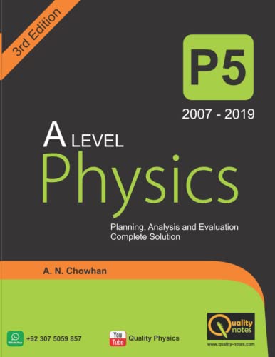 A Level Physics Planning, Analysis and Evaluation Complete Solution: Cambridge International AS and A Level Physics Paper 5 Complete Solution