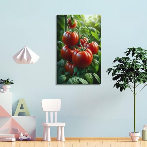 Grappe de tomates œuvre murale pour raviver un mur blanc triste - 4