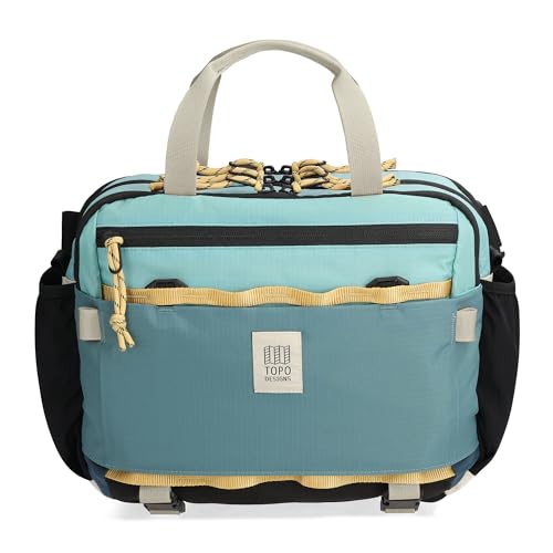 Topo Designs Mountain Cross Bag, Functional + Flexible Over Shoulder, Commuter Briefcase, Exterior Bottle Holders, Fair Trade