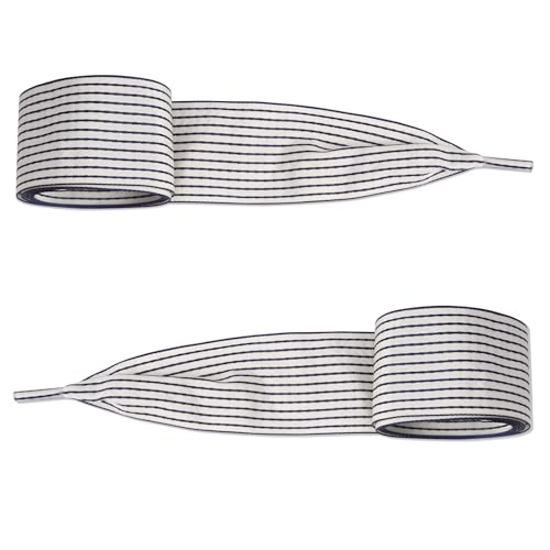 1.57 Inch Wide Ribbon Shoelaces Nylon Striped Flat Shoe Laces Fashion Satin Laces for Sneakers Boots4