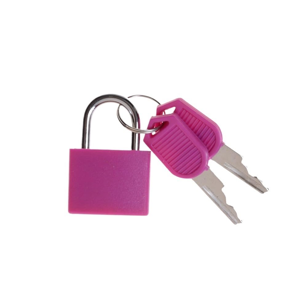 Padlock 2PCS 30x23mm Small Steel Padlock Travel Suitcase Diary Lock with 2 Keys(2)
