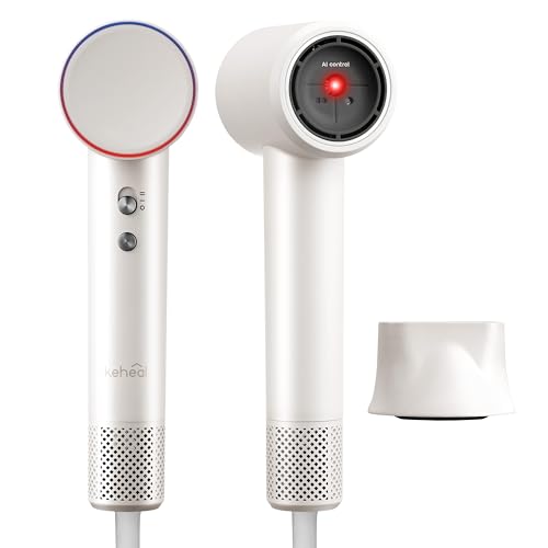 Keheal Ai High-Speed Ionic mini Hair Dryer with Attachment, Lightweight