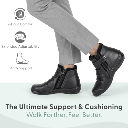 Orthofeet Women's Orthopedic Leather Heidi Boot2