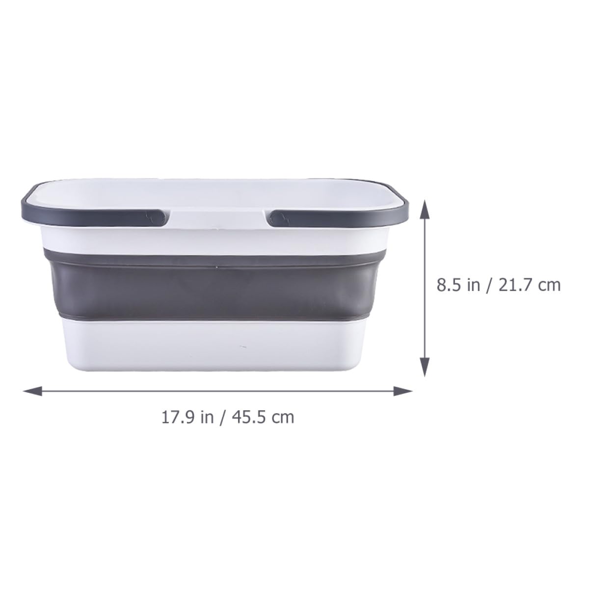 Cubo Plegable de Plástico 15L para Fregona, Cubeta de Mano Asa, Balde para Limpieza en Garaje y Hogar