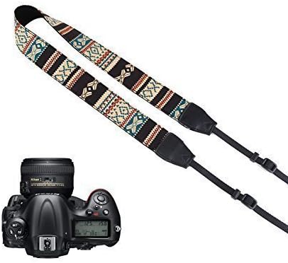Pleter Nepal Strip Pattern Neck Shoulder Strap Camera Strap for DSLR, SLR, and Digital Camera, for Nikon, Canon, Samsung ETC 0734