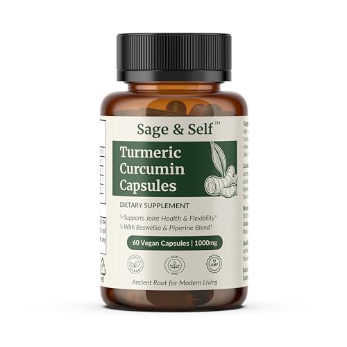 Sage & Self Turmeric Curcumin Capsules – 95% Curcumin Extract wit...