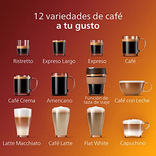 Philips Serie 5400 Cafetera Superautomática - Sistema de Leche LatteGo, 12 Variedades de Café, Pantalla Intuitiva, 4… - Imagen 7