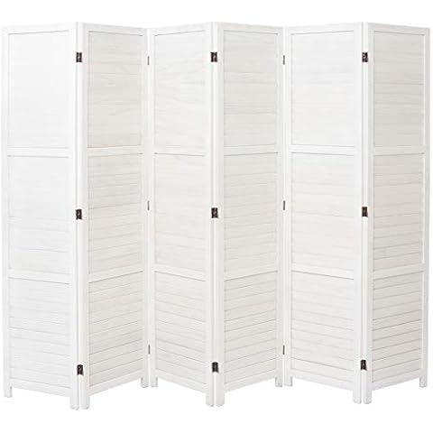 INMOZATA 6 Panel Folding Privacy Screen Cover