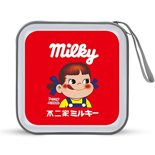 ペコちゃん メディアケース BD/DVD/CDケース ブルーレイディスク対応 40枚収納 セミハード Moiiss ファスナー付 キャラクター かわいい