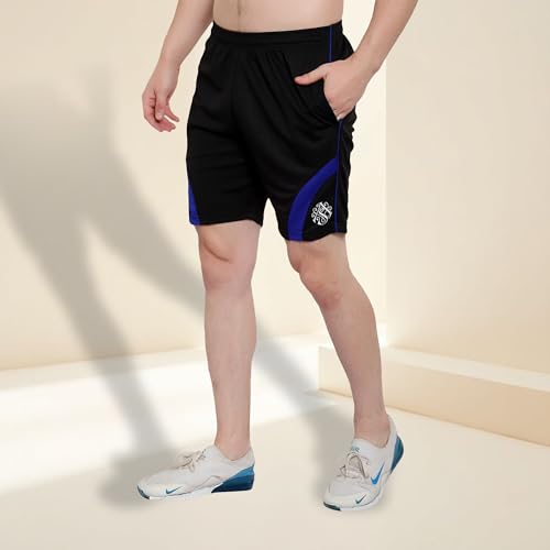 Image of Dia A Dia Men's Polycotton Running Sports Gym Shorts Pack of 4 Black Parrot Red Purple
