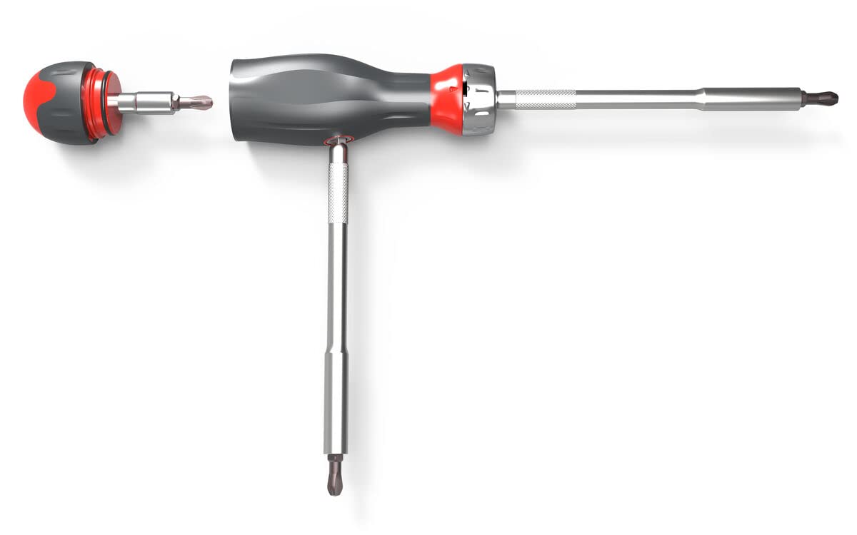 FACOM ATCL.2A2PB Protwist - Juego de destornilladores 3 en 1 y juego mixto de 28 puntas - Mango ergonómico de doble material - Trinquete de 45 dientes
