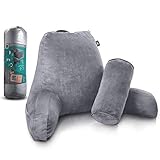 Snuzzy Pillow by ATX - Extra Large Size - Bed Reading Pillow with Arms - Backrest for Sitting Up in Bed - Adults and Children - 31' Tall