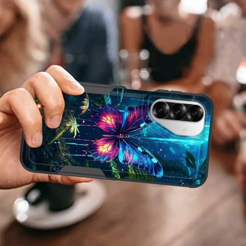 Vobber for Galaxy A26 5G Case,Heavy Duty Dual Layer Hybrid Hard PC Soft Rubber Shockproof Protective Rugged Bumper Case for Samsung Galaxy A26 5G 6.7 Inch 2025,Fantasy Butterfly - image 7