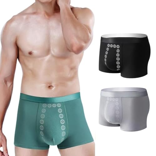 Image of Men's Mid-Rise Magnetic Boxer Briefs | Breathable Stretch Fabric with Energetic Massage Dots Underwear