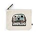 Lantern Press Go Unplug, Retro Camper, Contour (100% Cotton Canvas Travel Accessory Go Bag)